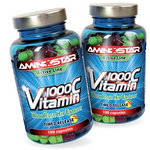AMINOSTAR - Vitamín C 1000 s extraktom šípok AKCIA 100kps + 100kps