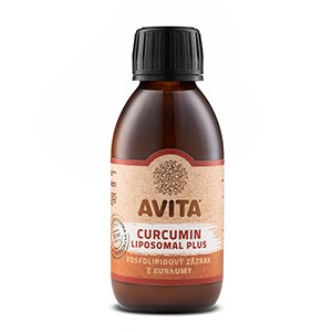 Avita Curcumin Liposomal Plus 150ml - výživový doplnok - antioxidant kurkumín z kurkumy v tekutej lipozomálnej forme obohatený o antioxidant resveratrol