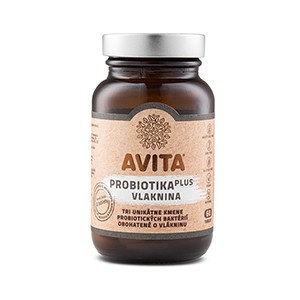 Avita Probiotika plus vláknina 60tbl - Probiotiká obohatené o rozpustnú vlákninu Inulín, ktorá plní funkciu prebiotík