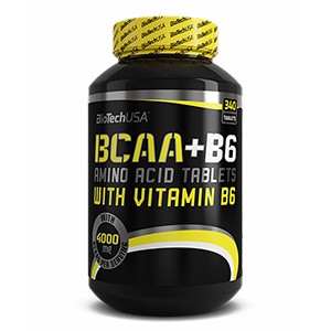 BioTech USA - BCAA+B6 340tbl - tablety s obsahom aminokyselín s rozvetveným reťazcom obohatené o vitamín b6
