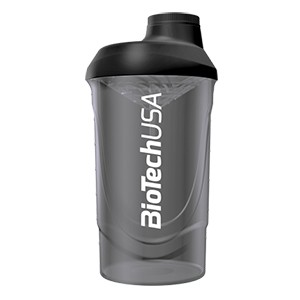 Shaker Wave BioTech USA dymový priesvitný 600ml - nový, vylepšený šejker WAVE v priesvitných farbách pre prípravu nápojov.