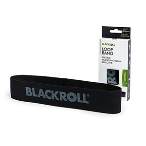 Slučka BLACKROLL Loop Band čierna - stupeň 6 - veľmi silná záťaž. Slučka na posilňovanie z veľmi odolného pružného textilného materiálu.