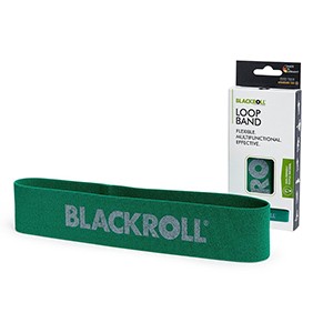 Slučka BLACKROLL Loop Band zelená - stupeň 4 - stredná záťaž. Slučka na posilňovanie z veľmi odolného pružného textilného materiálu.