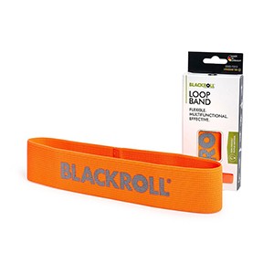Slučka BLACKROLL Loop Band oranžová - stupeň 2 - slabá záťaž. Slučka na posilňovanie z veľmi odolného pružného textilného materiálu.