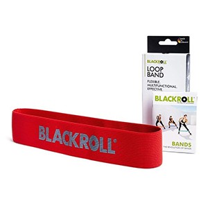 Slučka BLACKROLL Loop Band červená - stupeň 3 - mierna. Slučka na posilňovanie z veľmi odolného pružného textilného materiálu.