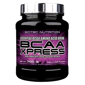 SCITEC NUTRITION - BCAA Xpress 700g - cola-limetka - Prášok na prípravu nápoja s obsahom rozvetvených aminokyselín BCAA k budovaniu svalovej hmoty.