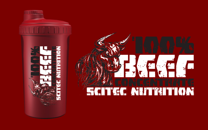 Shaker Scitec Nutrition Beef červený 700ml