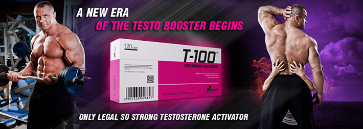  Olimp - T-100 Male Testo Booster 120kps - stimulant testosterónu pre mužov - stimulant výkonu a libida a rastu svalov 